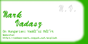 mark vadasz business card